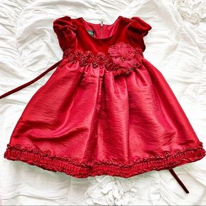 Velvet Red Christmas Holiday Dress